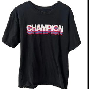 Vintage Champion T-shirt, Black, large